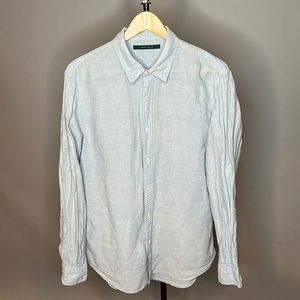 Perry Ellis Linen Button Up Shirt Men's size L